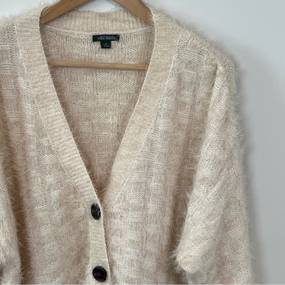 Wild Fable Cream Fuzzy Cardigan